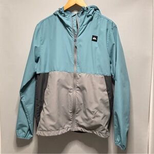 Quiksilver Jacket Blue Gray Windbreaker Mens S EUC